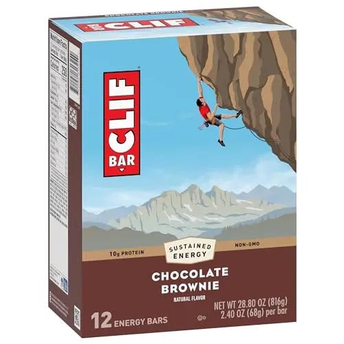 CLIF BAR - Chocolate Brownie Flavor - Made with Organic Oats - Non-GMO - TrustMedUSA