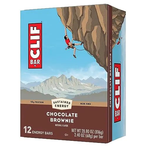 CLIF BAR - Chocolate Brownie Flavor - Made with Organic Oats - Non-GMO - TrustMedUSA