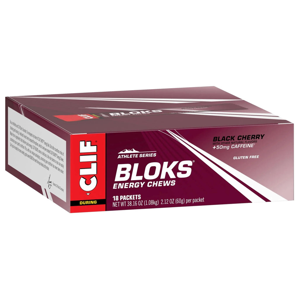 CLIF BLOKS - Black Cherry Flavor with Caffeine - Energy Chews - Non-GMO - TrustMedUSA