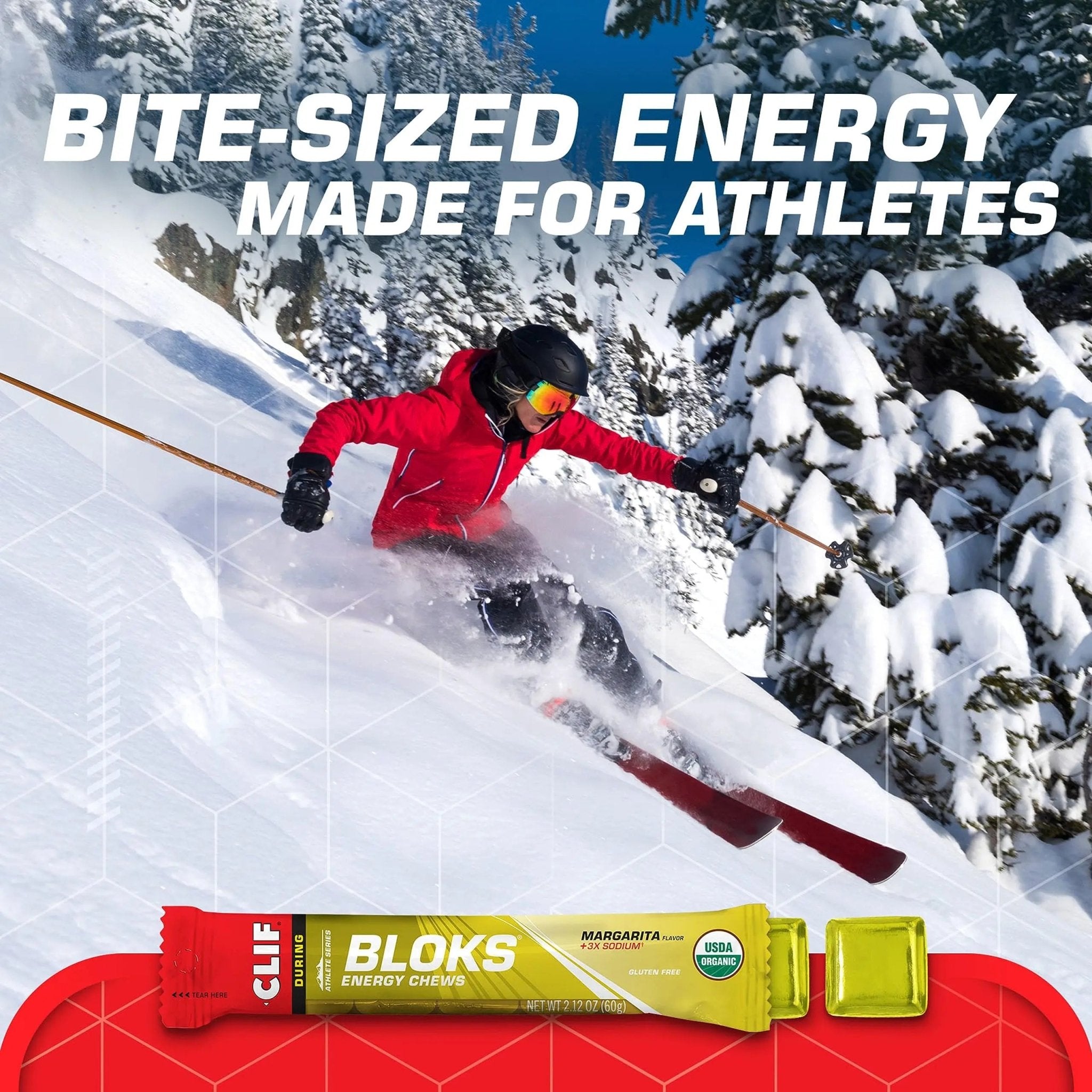 CLIF BLOKS - Margarita Flavor with 3X Sodium - Energy Chews - Non-GMO - TrustMedUSA