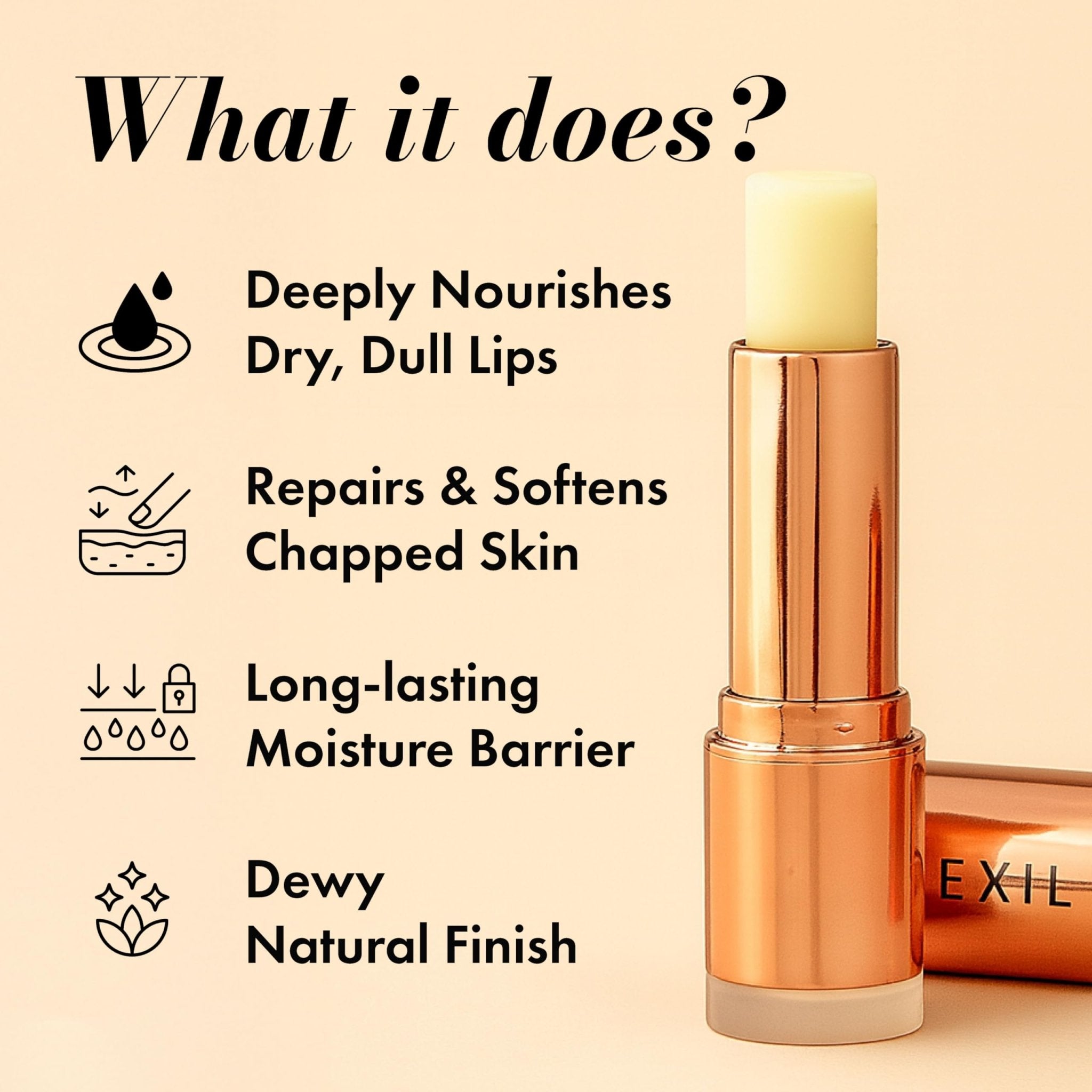 Clinexil Lip Balm – Hydrating Lip Repair with Cold-Pressed Oils, 10% Squalane, Vitamin E & Ceramides - TrustMedUSA