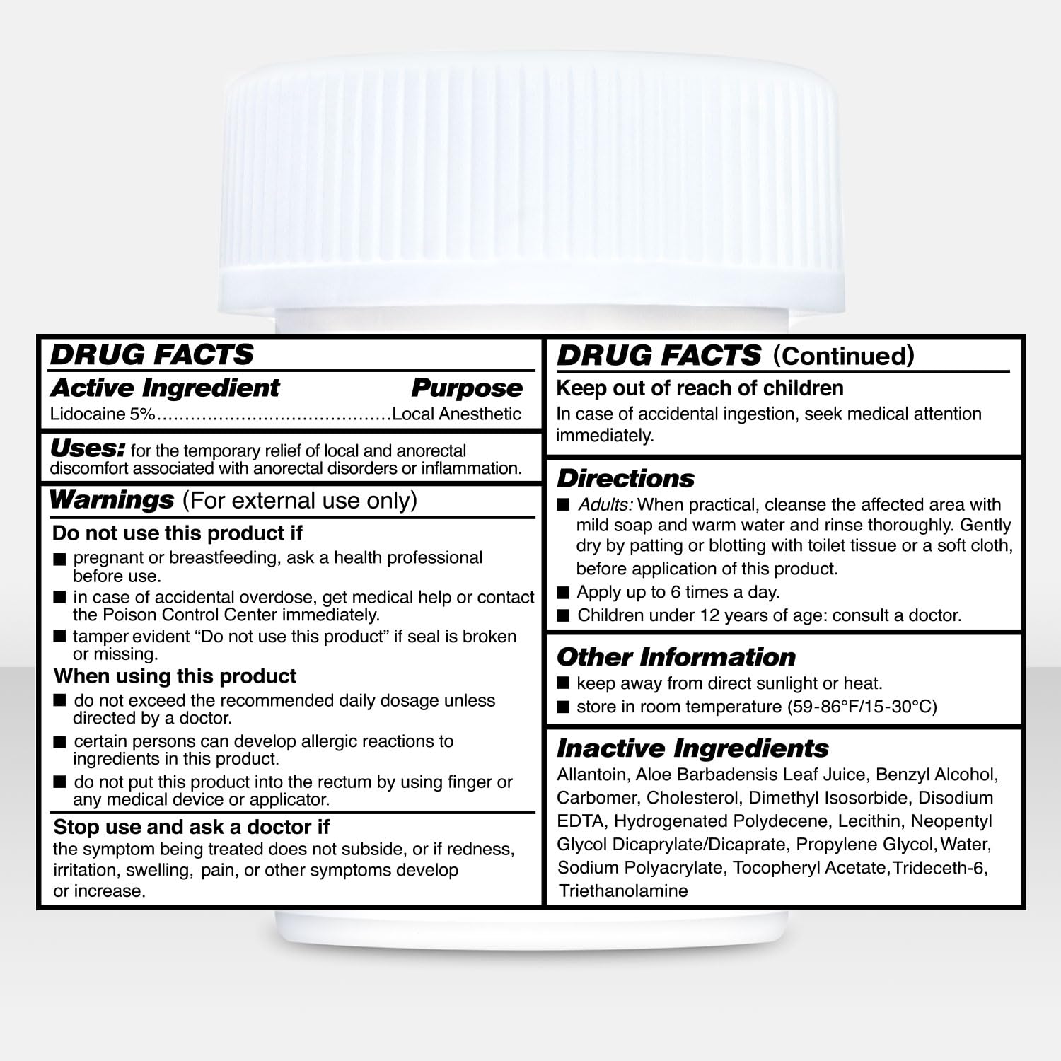 Clinical Resolution Numb Master 5% Lidocaine Numbing Cream for Pain Relief, Topical Anesthetic Burn Itch Cream Maximum Strength, Fast Acting Hemorrhoid Treatment with Vitamin E and Aloe, 1.25 Oz - Maple Wellness Supplements