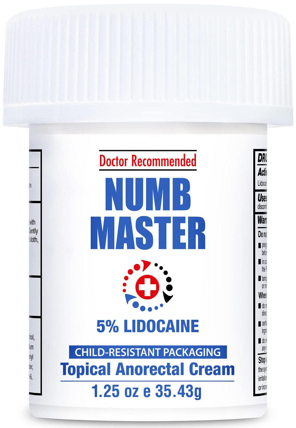 Clinical Resolution Numb Master 5% Lidocaine Numbing Cream for Pain Relief, Topical Anesthetic Burn Itch Cream Maximum Strength, Fast Acting Hemorrhoid Treatment with Vitamin E and Aloe, 1.25 Oz - Maple Wellness Supplements