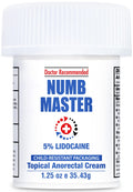 Clinical Resolution Numb Master 5% Lidocaine Numbing Cream for Pain Relief, Topical Anesthetic Burn Itch Cream Maximum Strength, Fast Acting Hemorrhoid Treatment with Vitamin E and Aloe, 1.25 Oz - Maple Wellness Supplements