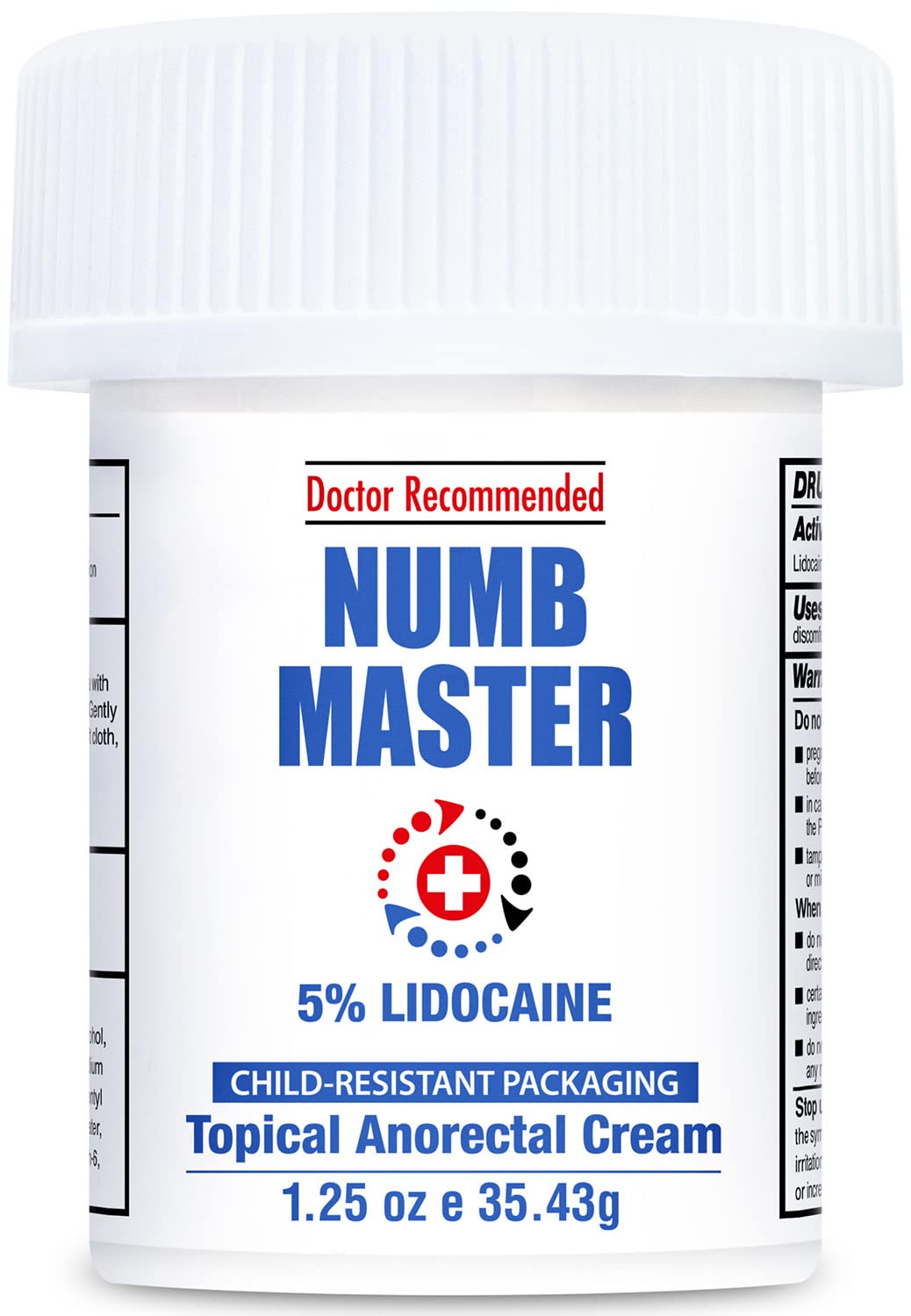 Clinical Resolution Numb Master 5% Lidocaine Numbing Cream for Pain Relief, Topical Anesthetic Burn Itch Cream Maximum Strength, Fast Acting Hemorrhoid Treatment with Vitamin E and Aloe, 1.25 Oz - Maple Wellness Supplements