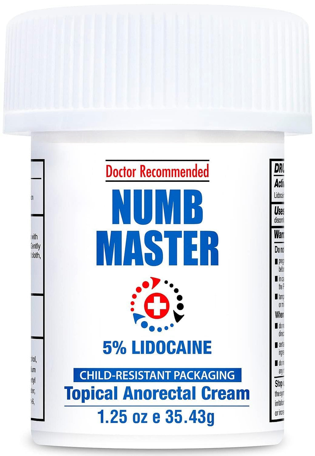 Clinical Resolution Numb Master 5% Lidocaine Numbing Cream for Pain Relief, Topical Anesthetic Burn Itch Cream Maximum Strength, Fast Acting Hemorrhoid Treatment with Vitamin E and Aloe, 1.25 Oz - Maple Wellness Supplements