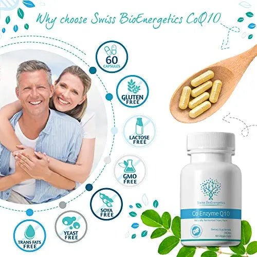 Co Enzyme Q10 CoQ10 300mg 60 Capsules - Superior Naturally Fermented Trans Form - TrustMedUSA