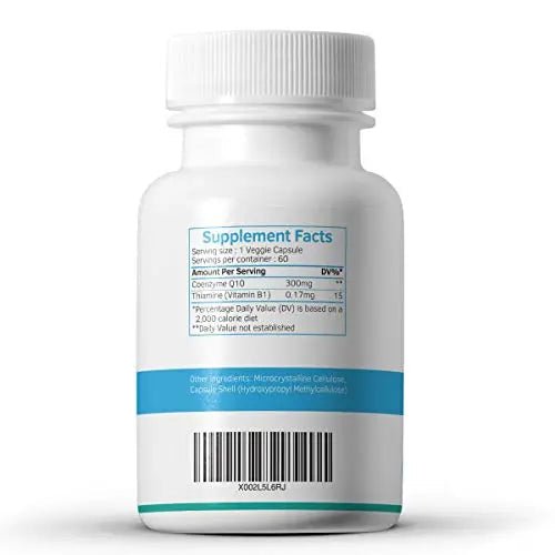 Co Enzyme Q10 CoQ10 300mg 60 Capsules - Superior Naturally Fermented Trans Form - TrustMedUSA