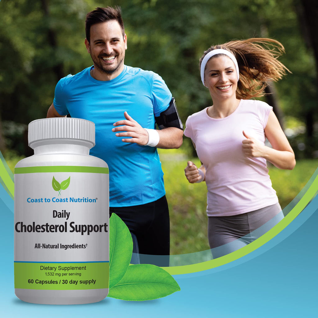 Coast to Coast Nutrition Cholesterol Support Supplement - Support Cardiovascular & Artery Performance, Target Bad LDL Levels & Plaque Calcium Buld-Up - Promote Circulation & Blood Flow - 60 Capsules - TrustMedUSA