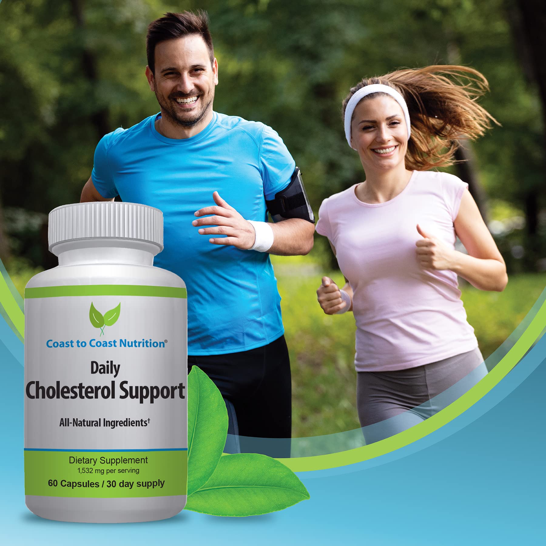 Coast to Coast Nutrition Cholesterol Support Supplement - Support Cardiovascular & Artery Performance, Target Bad LDL Levels & Plaque Calcium Buld-Up - Promote Circulation & Blood Flow - 60 Capsules - TrustMedUSA