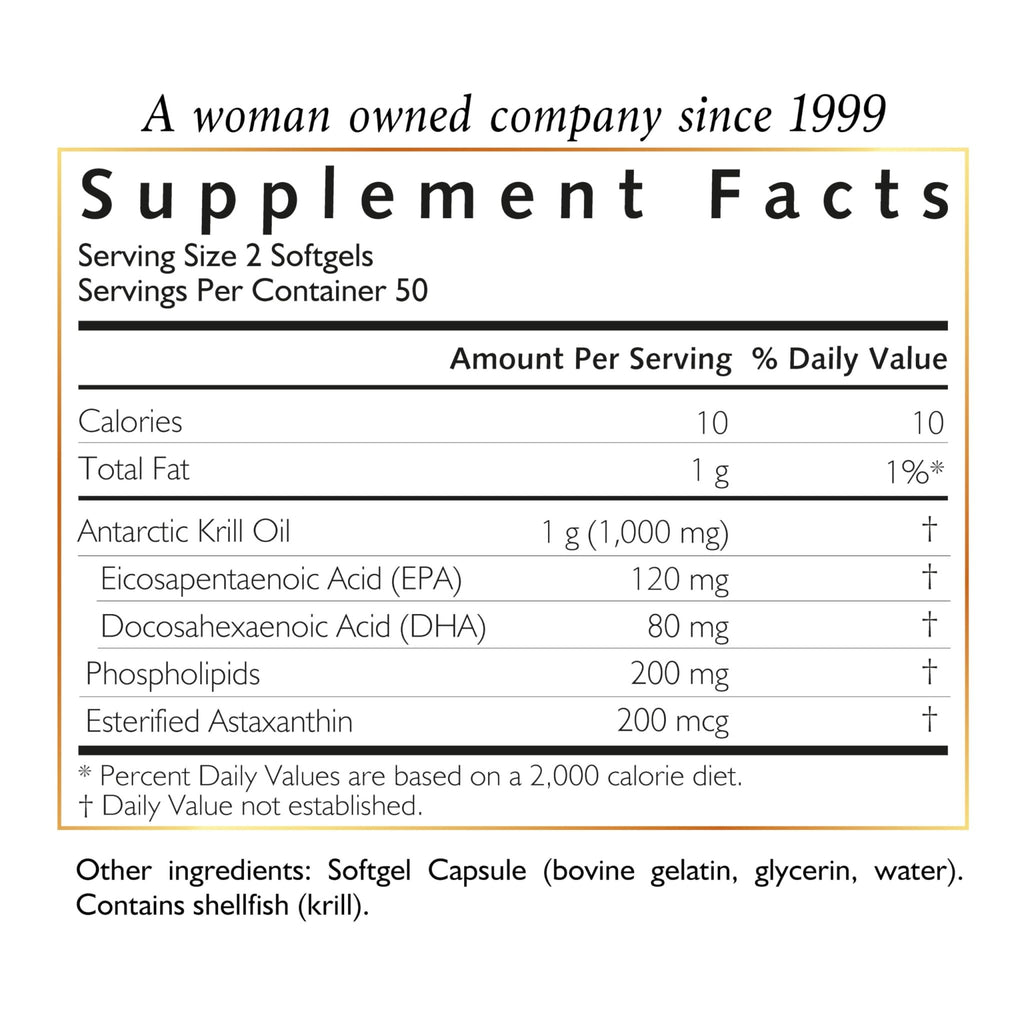 Cocó March N.M.D Pure Antarctic Krill Oil 1000mg – Omega 3 Fish Oil Supplement with EPA, DHA, Choline & Astaxanthin – Fast Absorption, Immune, Heart & Joint Support for Men & Women – 100 Softgels - TrustMedUSA