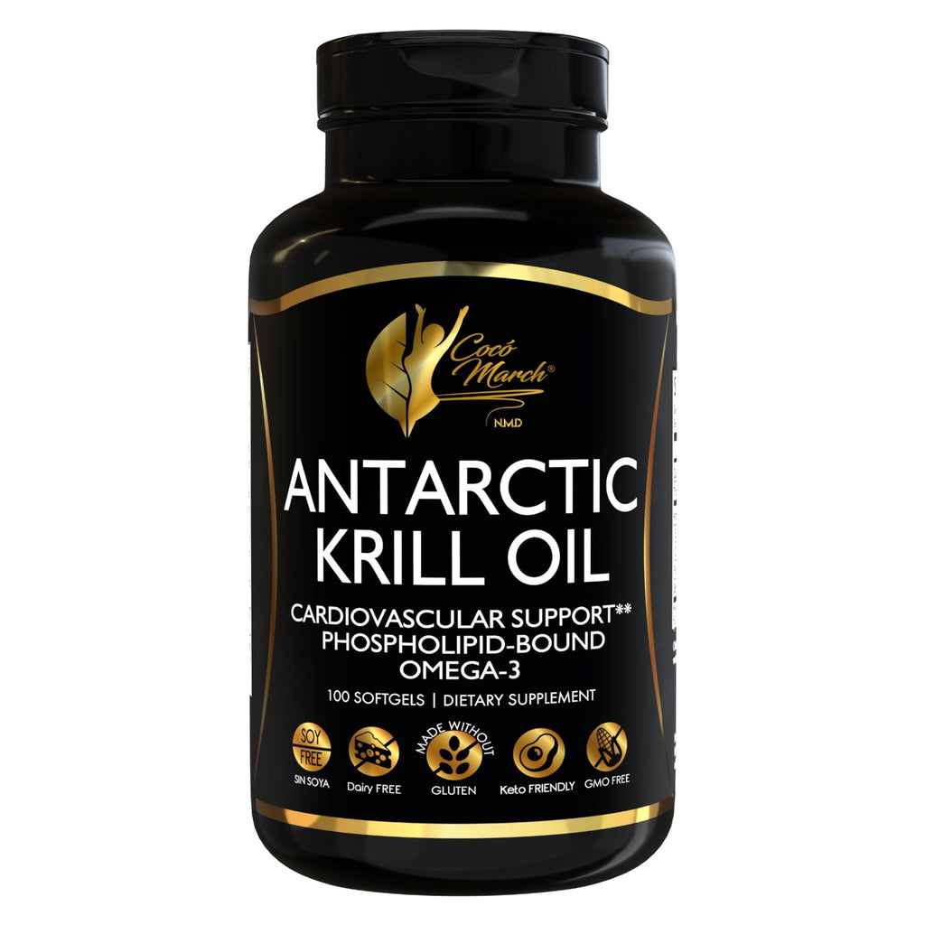 Cocó March N.M.D Pure Antarctic Krill Oil 1000mg – Omega 3 Fish Oil Supplement with EPA, DHA, Choline & Astaxanthin – Fast Absorption, Immune, Heart & Joint Support for Men & Women – 100 Softgels - TrustMedUSA