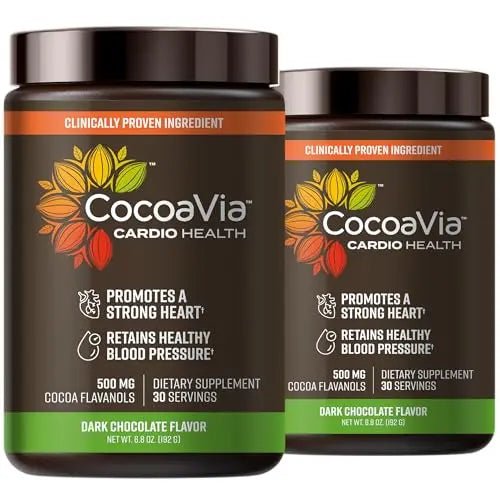 CocoaVia Cardio Health Cocoa Powder, 60 Servings, 500mg Cocoa Flavanols - TrustMedUSA