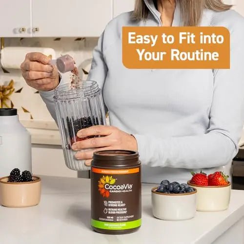 CocoaVia Cardio Health Cocoa Powder, 60 Servings, 500mg Cocoa Flavanols - TrustMedUSA