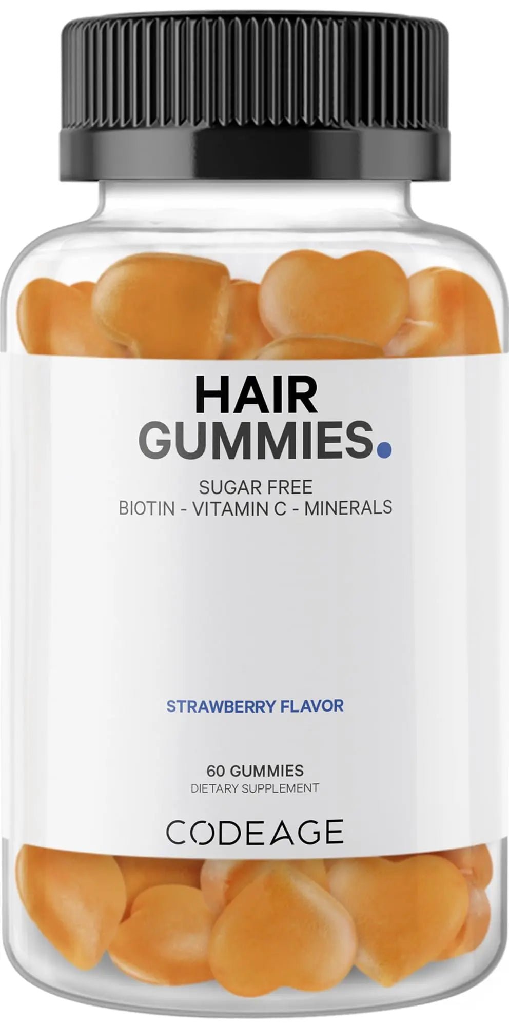 Codeage Hair Gummies, Biotin 5000 mcg, Sugar Free Growth Gummy Vitamins A, C, B6, B12, D3, Zinc, Inositol Supplement - TrustMedUSA