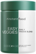 Codeage Instantfood Easy Veggies, Over 15 Vegetable Powders Equivalent All-in-One, Daily Vegan Blend, Whole Food Greens Vitamins Supplement Capsules, Phytonutrients Multivitamin, Non-GMO, 90 Capsules - TrustMedUSA