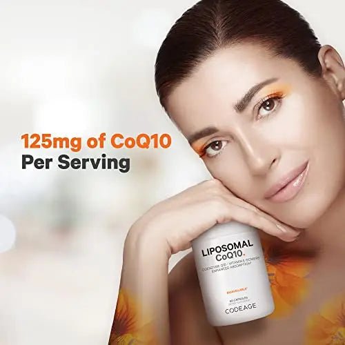 Codeage Liposomal CoQ10 Supplement - Vitamin E Isomers Tocopherols - 125mg Coenzy - TrustMedUSA