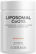 Codeage Liposomal CoQ10 Supplement - Vitamin E Isomers Tocopherols - 125mg Coenzy - TrustMedUSA