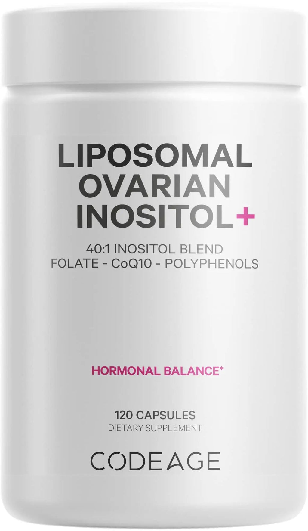 Codeage Liposomal Ovarian Inositol + Supplement - Myo-Inositol, D-Chiro-Inositol - TrustMedUSA