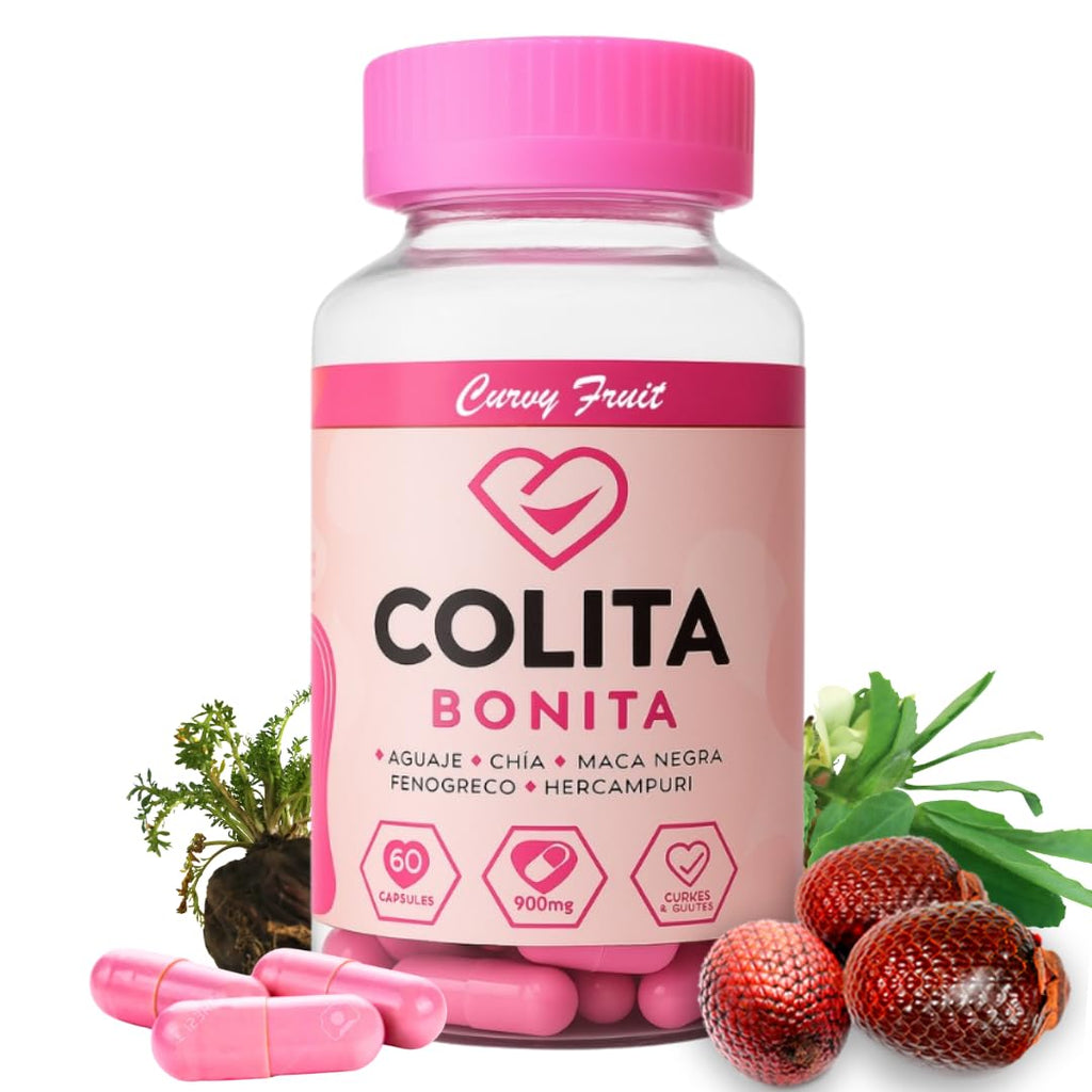 Colita Bonita – Aguaje, Black Maca & Fenugreek Pills – Natural Booty Growth & Hip Shaping Supplement – Supports Curves, Hormonal Balance & Waist Definition – 60 Capsules (30-Day Supply) - TrustMedUSA