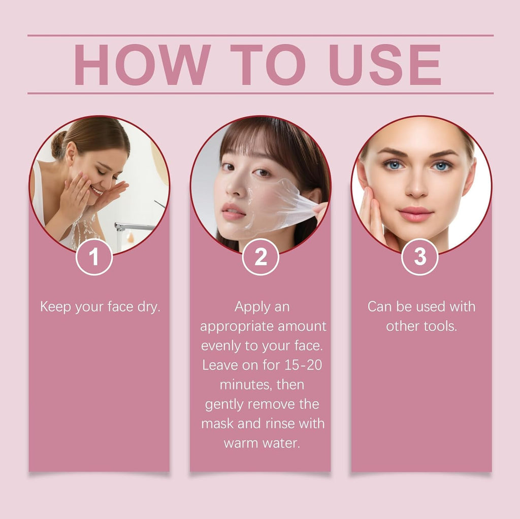 Collagen Night Wrapping Mask, Collagen Mask, Collagen Overnight Easy Peel Off Face Mask, Firming & Hydration Care, Reduce Fine Lines & Dullness, Suitable for All Skin Types(2.65 fl.oz) - Maple Wellness Supplements