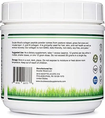 Collagen Peptides Powder - Hydrolyzed Collagen, Keto Safe - 16.08oz - Multi Type 1, 2 - TrustMedUSA