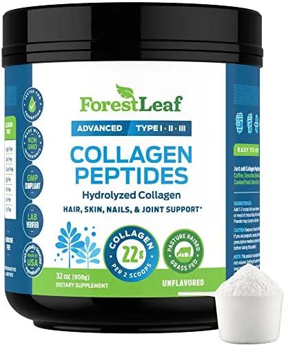 Collagen Peptides Powder Unflavored - Hydrolyzed Collagen Protein - TrustMedUSA