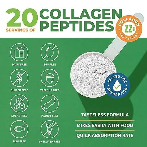 Collagen Peptides Powder Unflavored - Hydrolyzed Collagen Protein Powder - TrustMedUSA