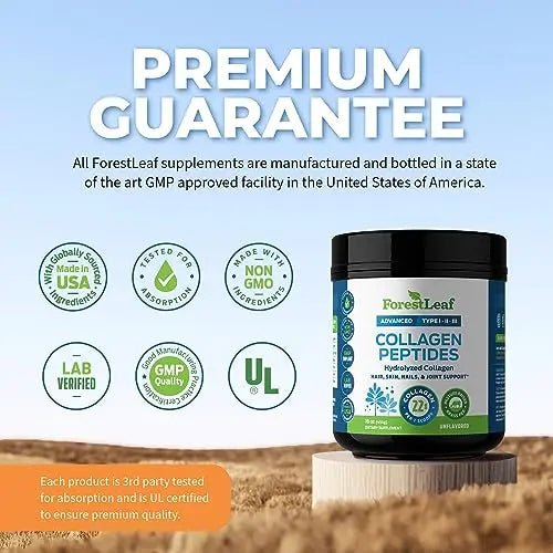 Collagen Peptides Powder Unflavored - Hydrolyzed Collagen Protein Powder - TrustMedUSA