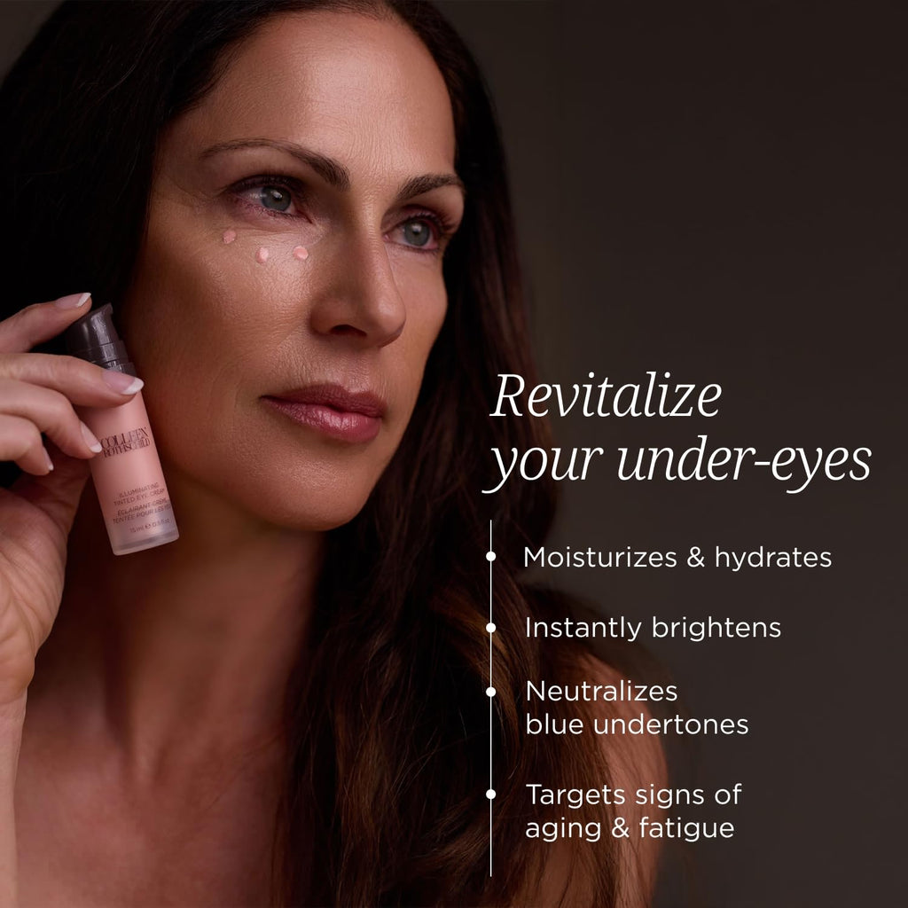 COLLEEN ROTHSCHILD Illuminating Tinted Eye Cream | Instant Brightening Effect | Nourishes & Targets Dark Circles | With Hyaluronic Acid, Caffeine, Pearlized Pigments & Peptides (0.5 fl oz) - TrustMedUSA