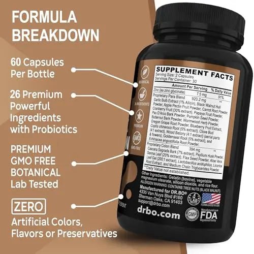 Colon Cleanse Pills Body Detox - Intestinal Guard Cleanser for Stomach - Natural Weight - TrustMedUSA