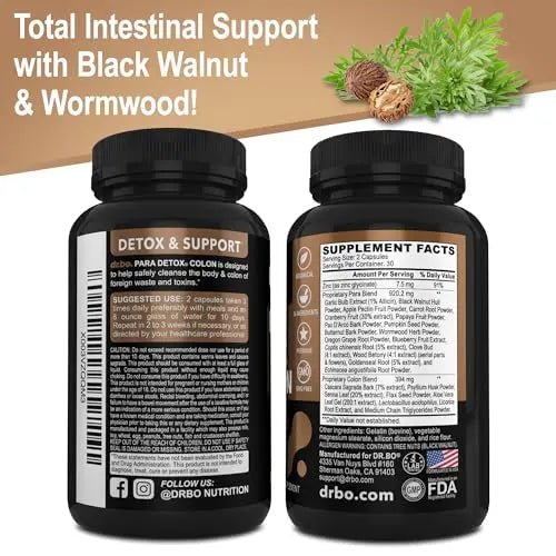 Colon Cleanse Pills Body Detox - Intestinal Guard Cleanser for Stomach - Natural Weight - TrustMedUSA
