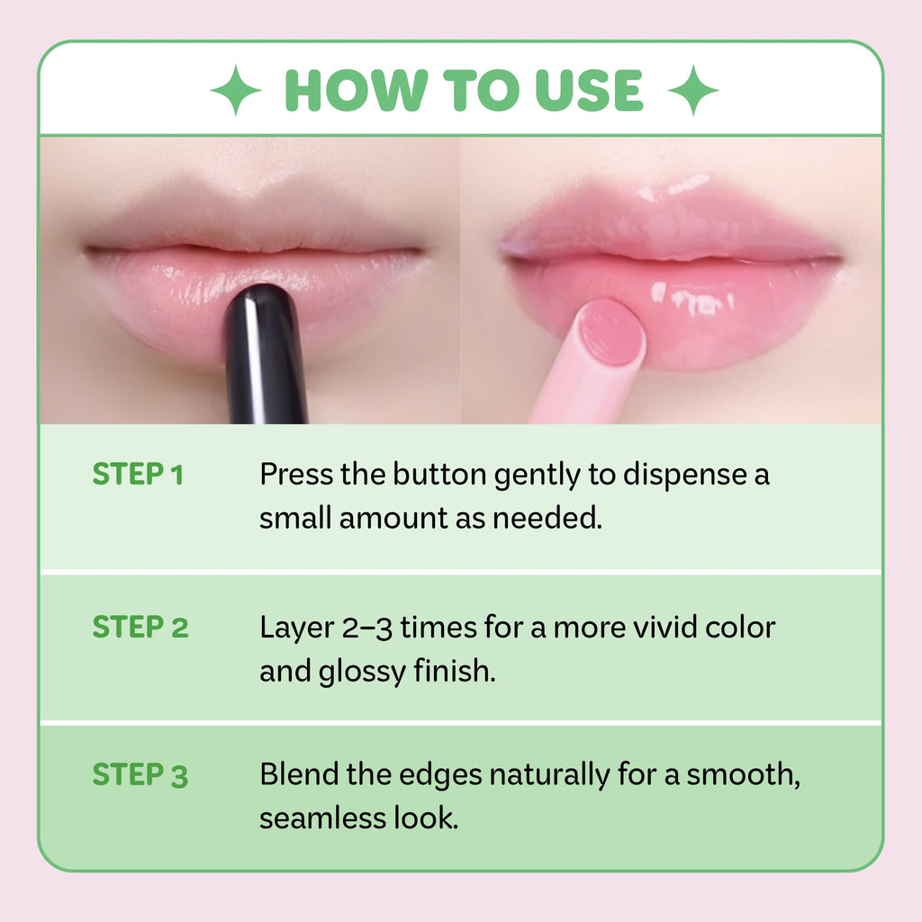 COLORGRAM Fruity Glass Stick 02 DARLING PAPAYA | Long-Lasting Juicy Lip Tint with Radiant, Glossy Finish | Melting Syrupy Texture for Vibrant, Hydrated Lips | Non-Sticky Shine - TrustMedUSA