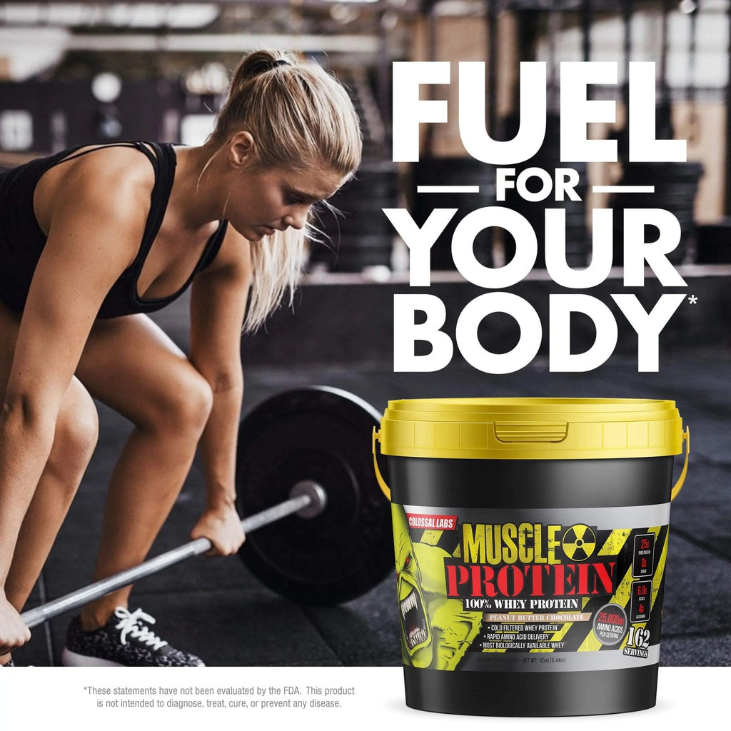 COLOSSAL LABS Muscle Growth Whey Protein [12 lbs/Pack of 1]–Peanut Butter Chocolate - TrustMedUSA
