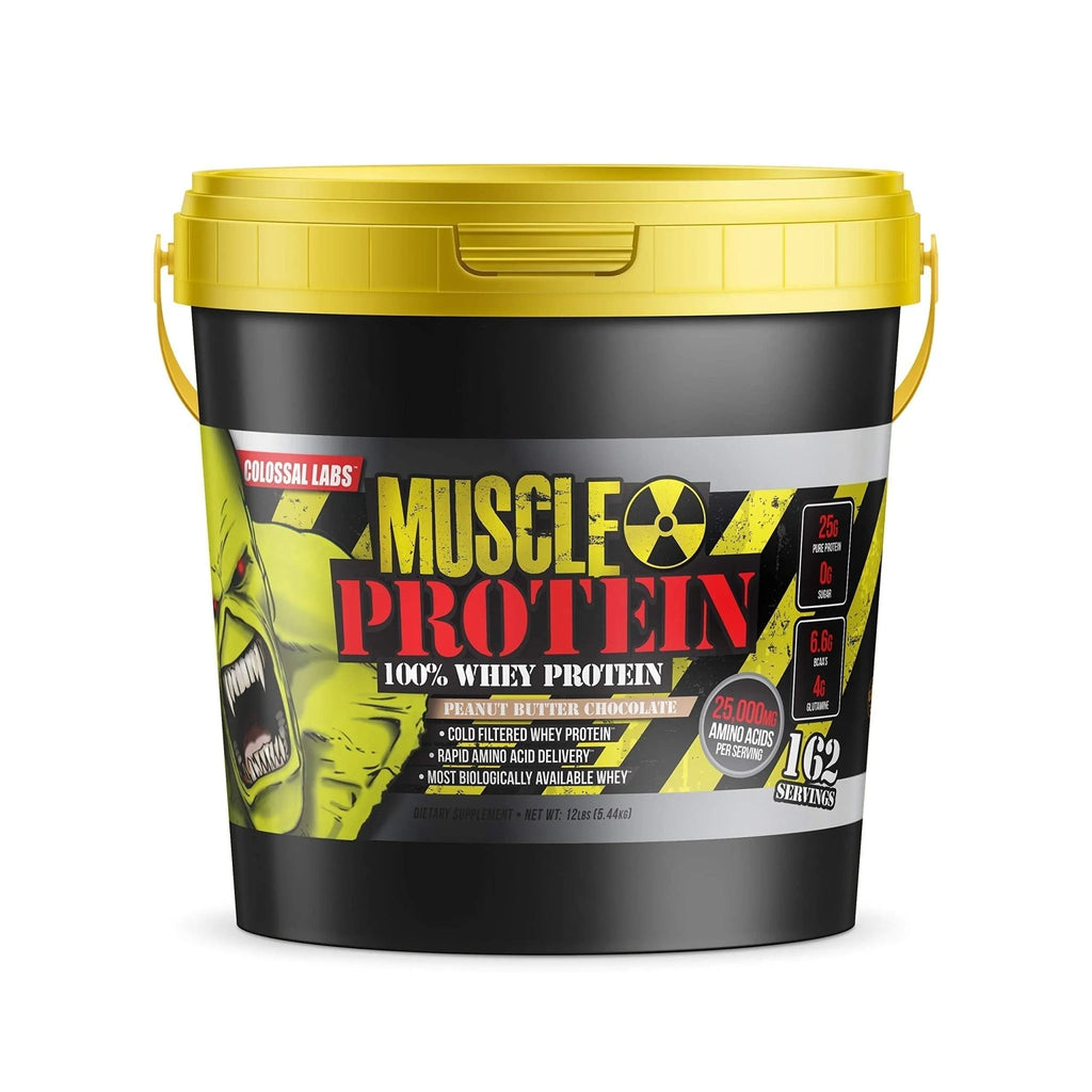 COLOSSAL LABS Muscle Growth Whey Protein [12 lbs/Pack of 1]–Peanut Butter Chocolate - TrustMedUSA