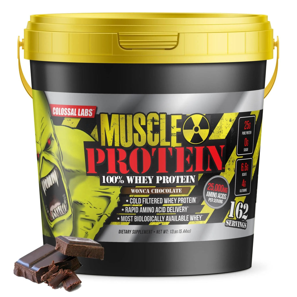 COLOSSAL LABS Muscle Protein Whey Powder [12 lbs/Pack of 1]–Chocolate Protein - TrustMedUSA