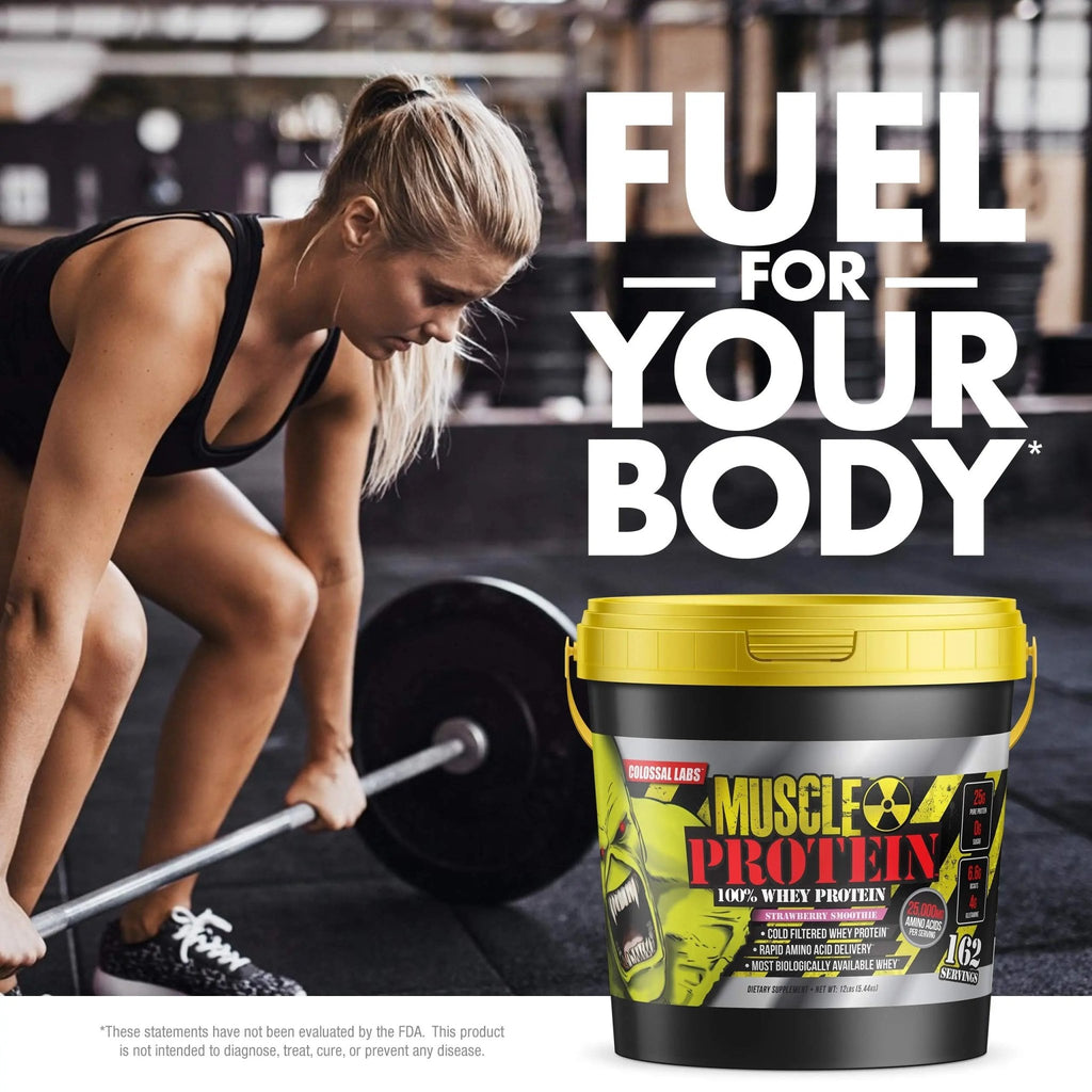 COLOSSAL LABS Muscle Protein Whey Powder [12 lbs/Pack of 1]-Strawberry Protein - TrustMedUSA