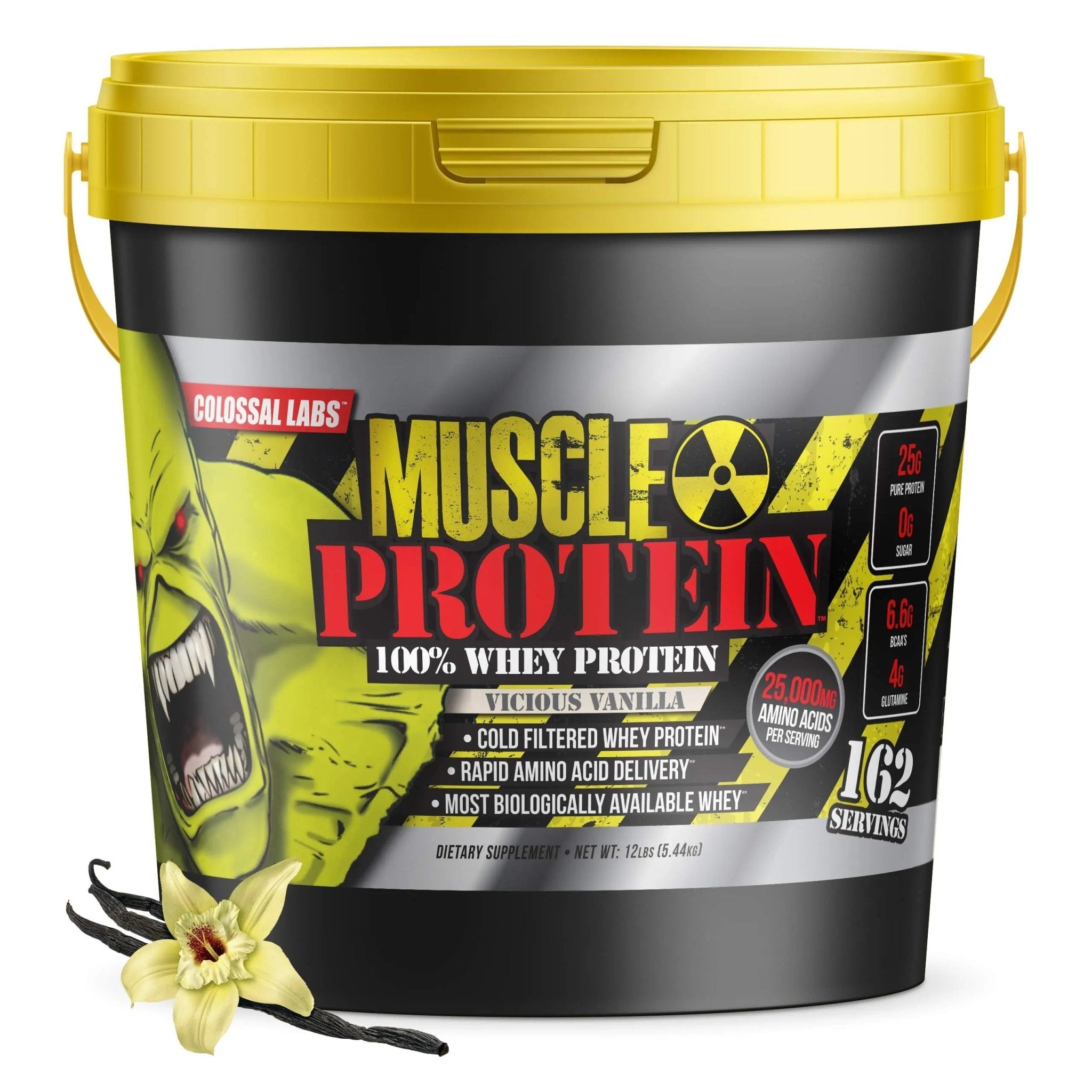 Colossal Labs Whey Protein Blend [12 Pounds/Pack of 1]–Vicious Vanilla, Cold Filtered - TrustMedUSA