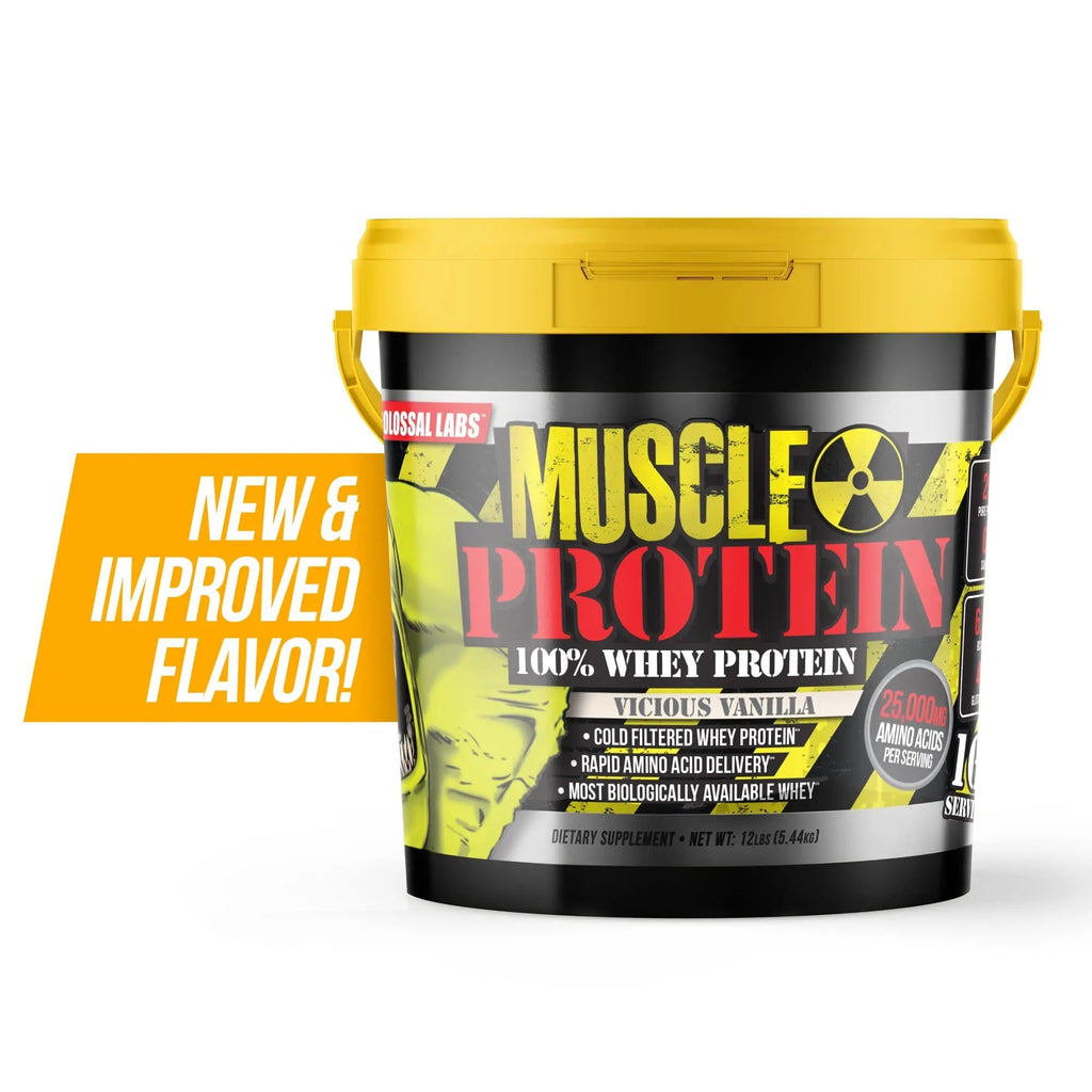 Colossal Labs Whey Protein Blend [12 Pounds/Pack of 1]–Vicious Vanilla, Cold Filtered - TrustMedUSA