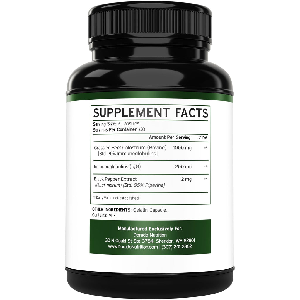 Colostrum (120 Count) Bovine Colostrum Capsules Supplement and Supergreens (60 Gummies) Superfood for Immunity Support with Greens Supplements with 8 Ingredient Power Blend - Vegan Safe & Made in USA - TrustMedUSA