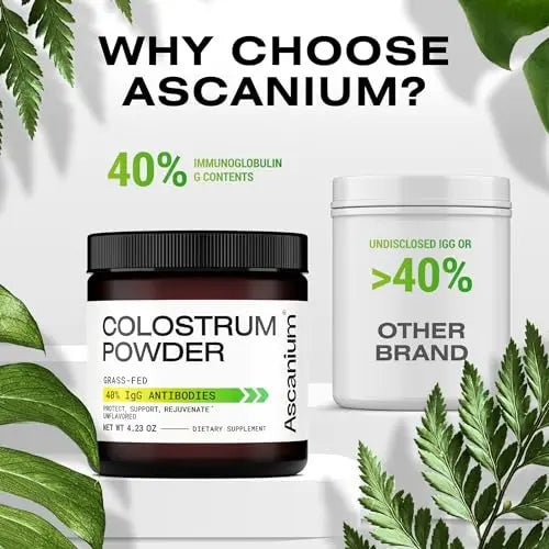Colostrum Powder - Grass-Fed 40% IgG Colostrum Supplement Powder - Bovine - TrustMedUSA
