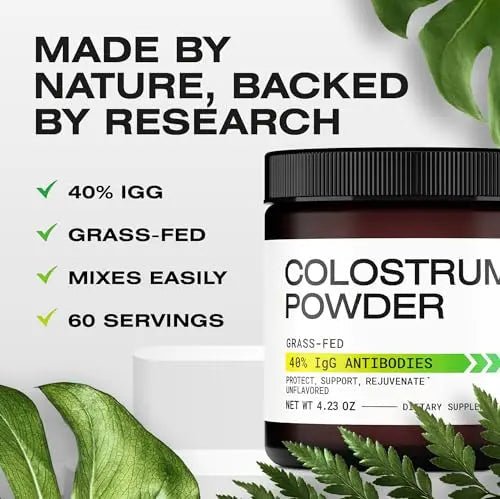 Colostrum Powder - Grass-Fed 40% IgG Colostrum Supplement Powder - Bovine - TrustMedUSA