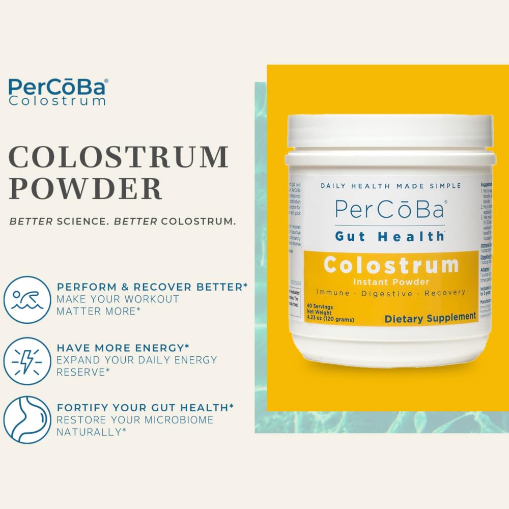 Colostrum Supplement for Gut Health, Bloating, Hair Growth, Muscle Recovery, Immune Support - Unflavored Bovine Colostrum Powder Made in USA, Non-GMO, Gluten Free, 120 Grams Per Serving - 40 Servings - TrustMedUSA