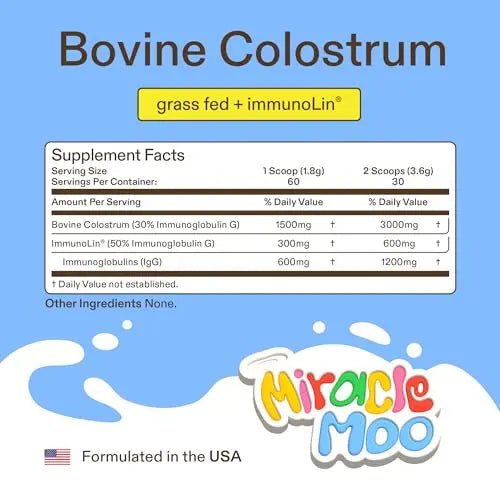 Colostrum Supplement for Gut Health, Hair Growth, Beauty and Immune Support - TrustMedUSA