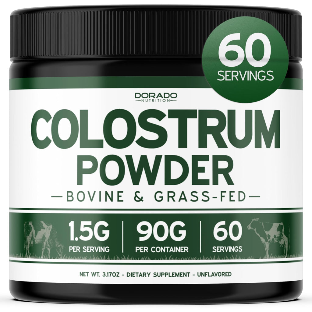 Colostrum Supplement Powder 90g (60 Servings of 1.5g Pure Bovine Colostrum Std. to Contain 20% IgG Immunoglobulins) Grass Fed Powder - No Fillers, Third Party Tested, Unflavored & Non-GMO - TrustMedUSA