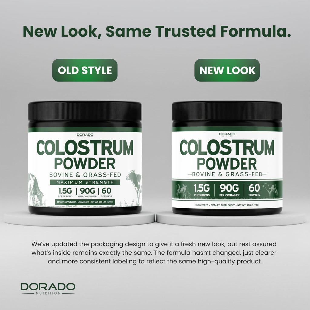 Colostrum Supplement Powder 90g (60 Servings of 1.5g Pure Bovine Colostrum Std. to Contain 20% IgG Immunoglobulins) Grass Fed Powder - No Fillers, Third Party Tested, Unflavored & Non-GMO - TrustMedUSA