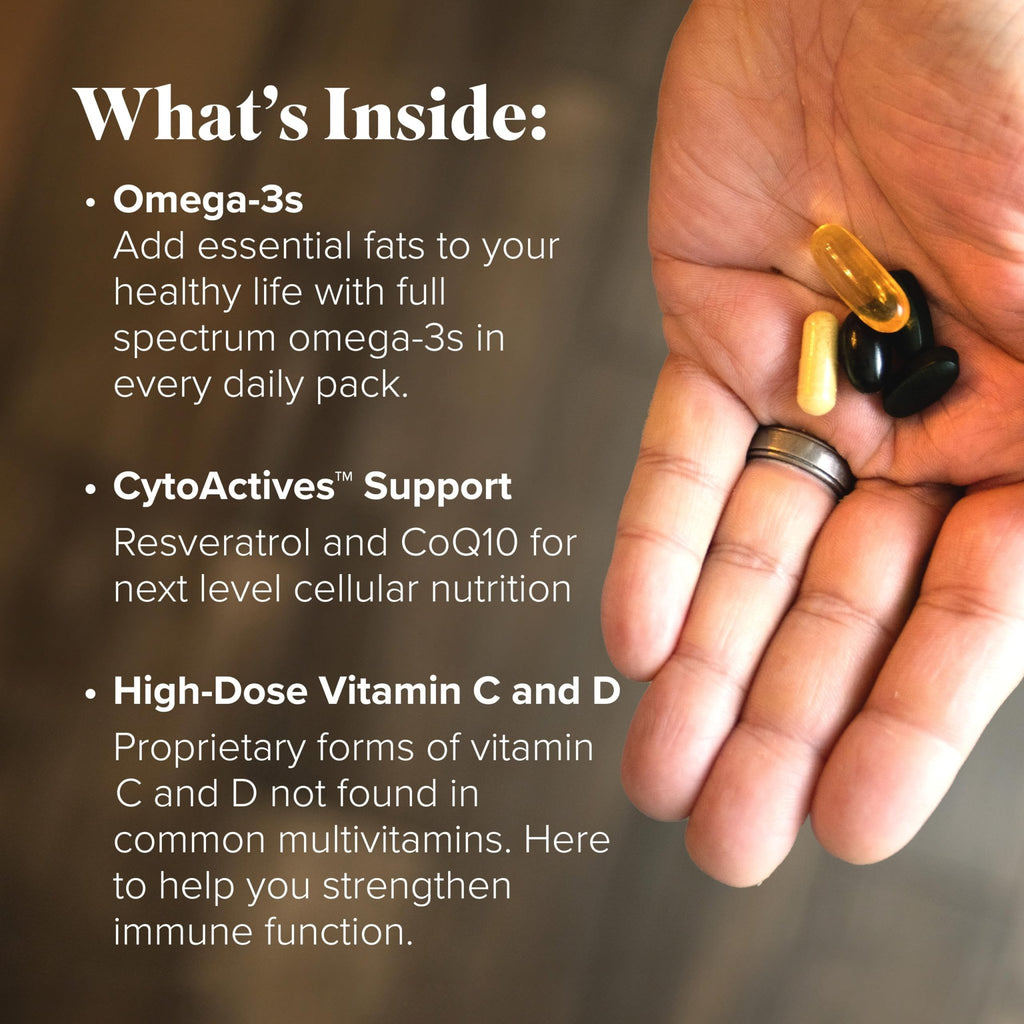 Complete Essentials™ Daily Pack for Men - Balanced Micronutrients for Optimal Women's Health & Performance - Antioxidants to Fight Oxidative Stress - Convenient Individual Packs - 30-Day Supply - TrustMedUSA