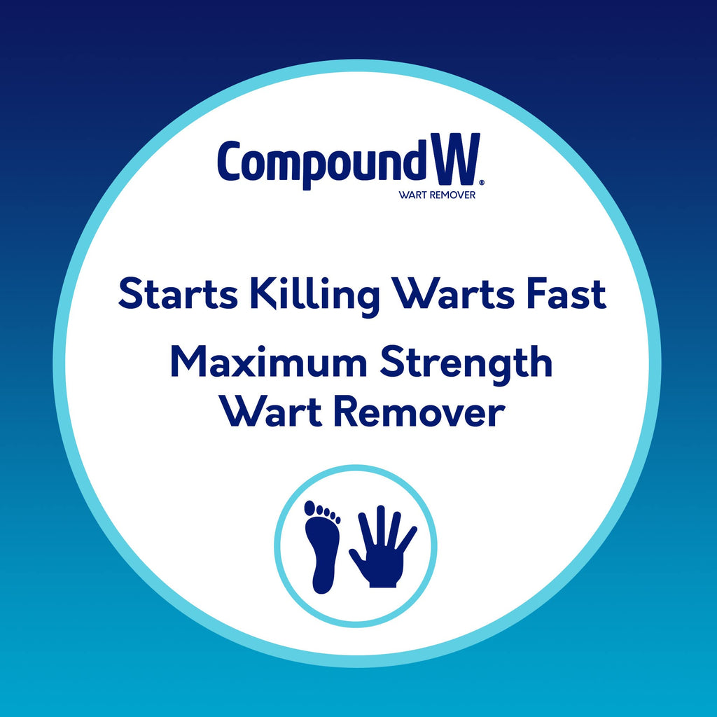 Compound W Wart Remover Maximum Strength One Step Pads with Salicylic Acid, 14 Medicated Pads - Maple Wellness Supplements