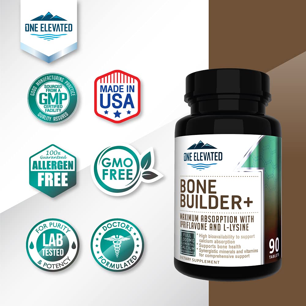 Comprehensive Bone Builder Calcium Supplement. Formulated with Highest Grade Calcium -Carbonate/Hydroxyapatite/Citrate, Magnesium, Zinc, D3. Works in Sync for Optimum Bone Health and Bone Strength. - Maple Wellness Supplements