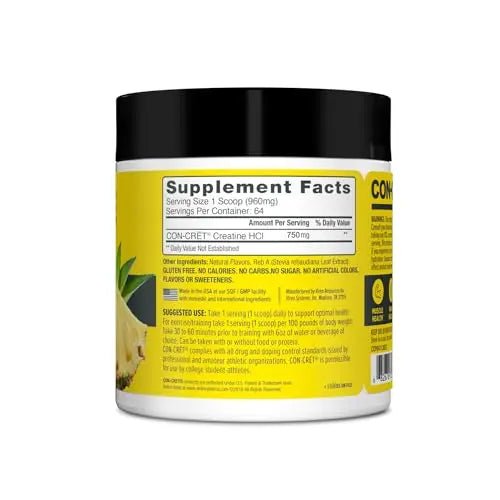CON-CRET Creatine HCl Powder | Supports Muscle, Cognitive, and Immune Health - TrustMedUSA